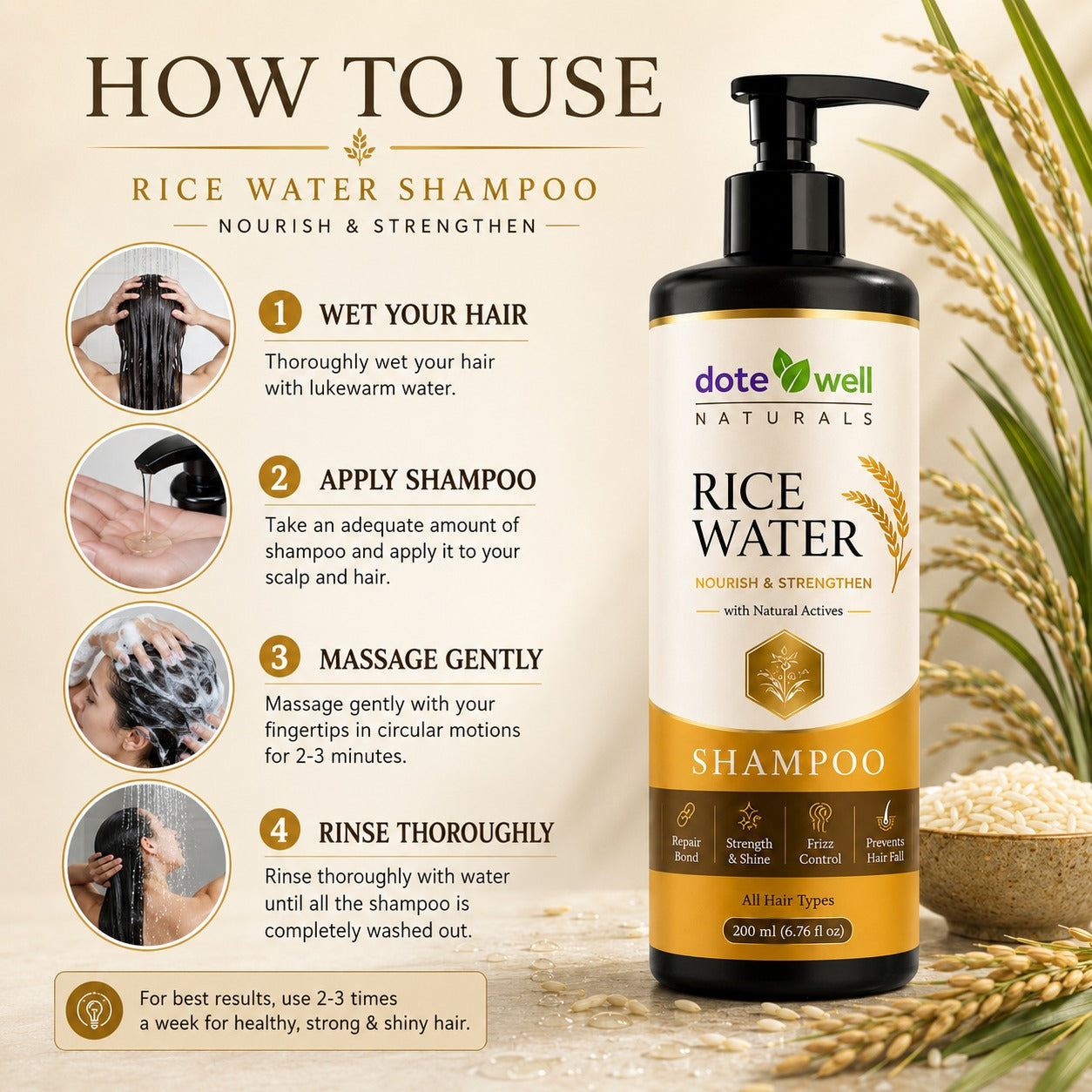 Rice Water Shampoo 200ml