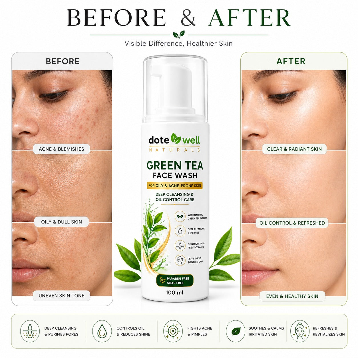 Green Tea Facewash 100 ml