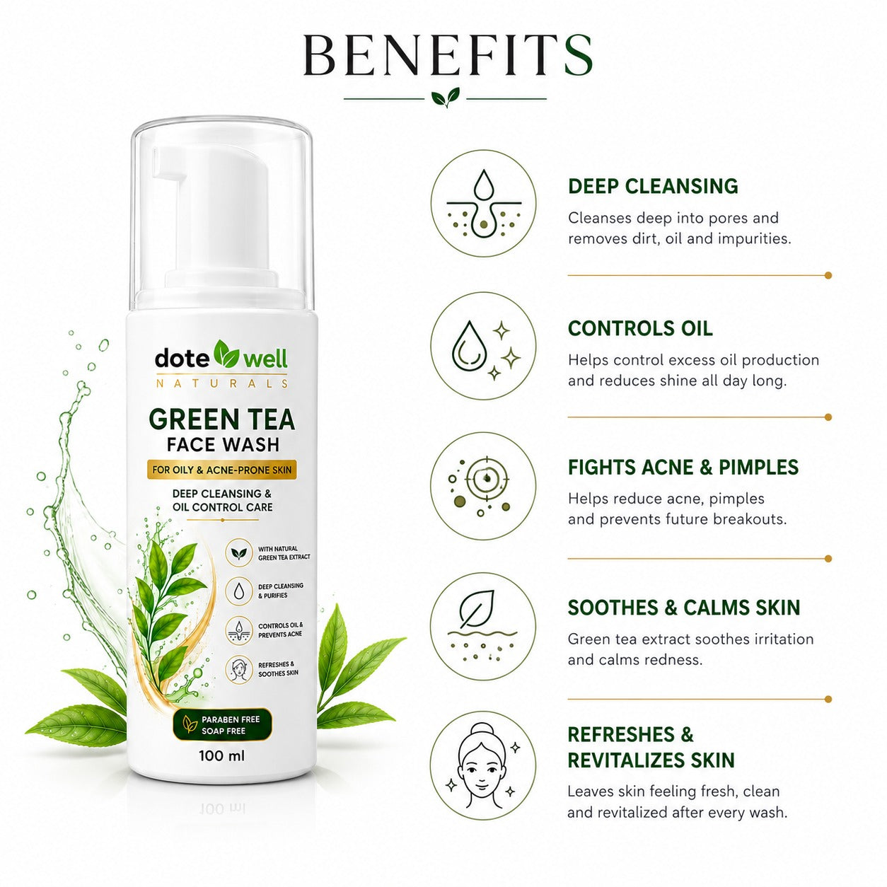 Green Tea Facewash 100 ml