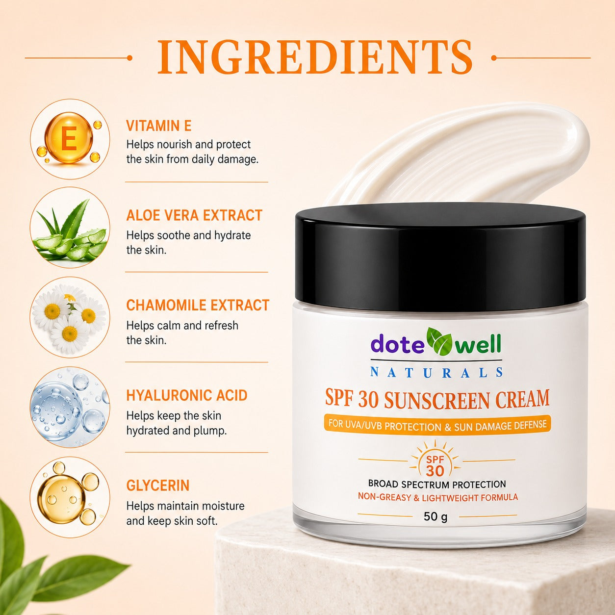 SPF30 Sunscreen Cream 50 gm